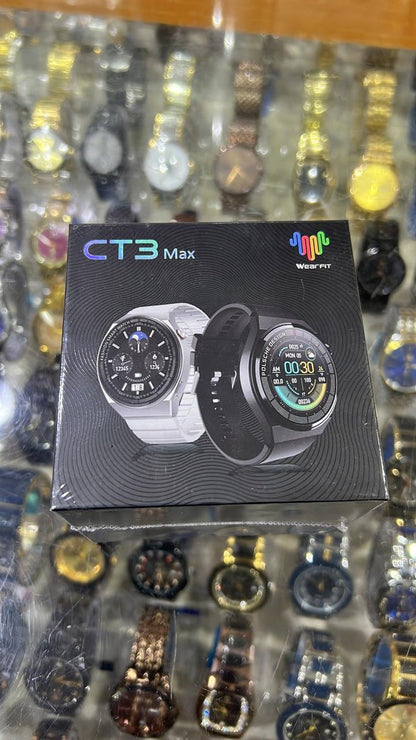 ساعة CT3 Max الألمانية الذكية باللون الأسود